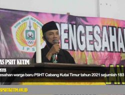 PSHT Cabang Kutim Sahkan 183 Warga Baru Tahun 2021
