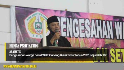 PSHT Cabang Kutim Sahkan 183 Warga Baru Tahun 2021